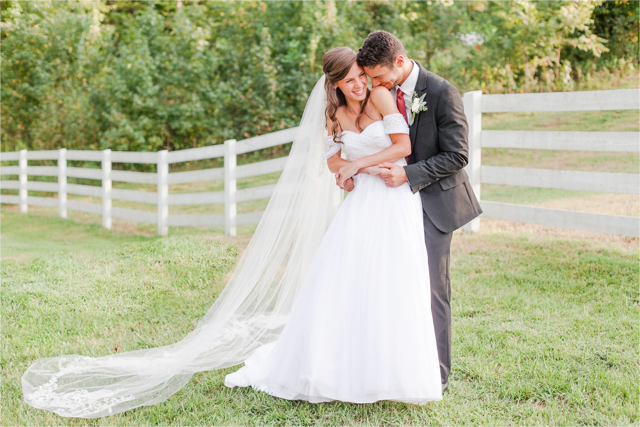 Engagement Session Preparation-Alabama Wedding Photographer-White picket fence wedding-Wedding photography-Candid couple shots-Outside wedding-Bride and groom-Bride and groom laughing 