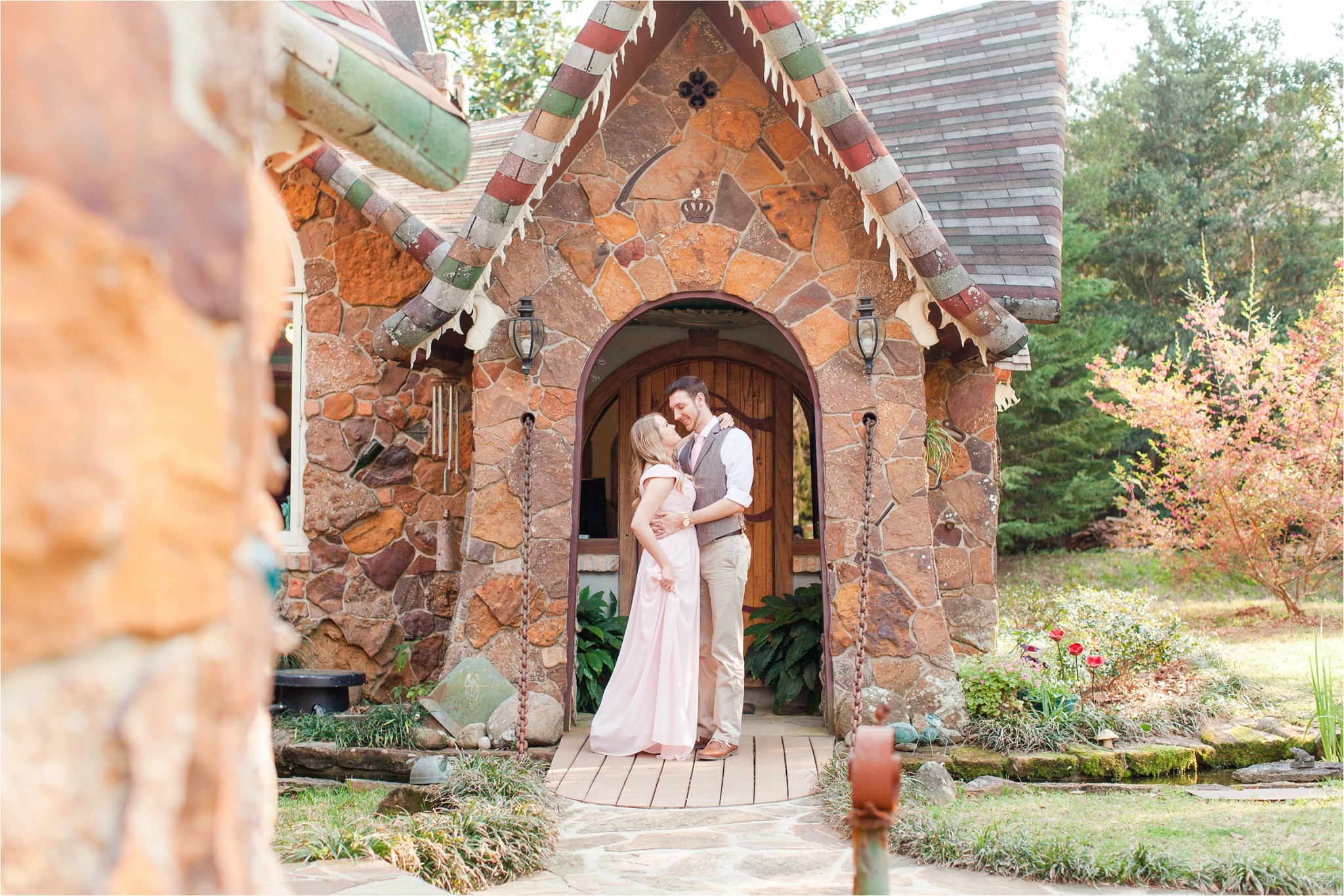 Fairytale inspired engagement session at Mosher Castle