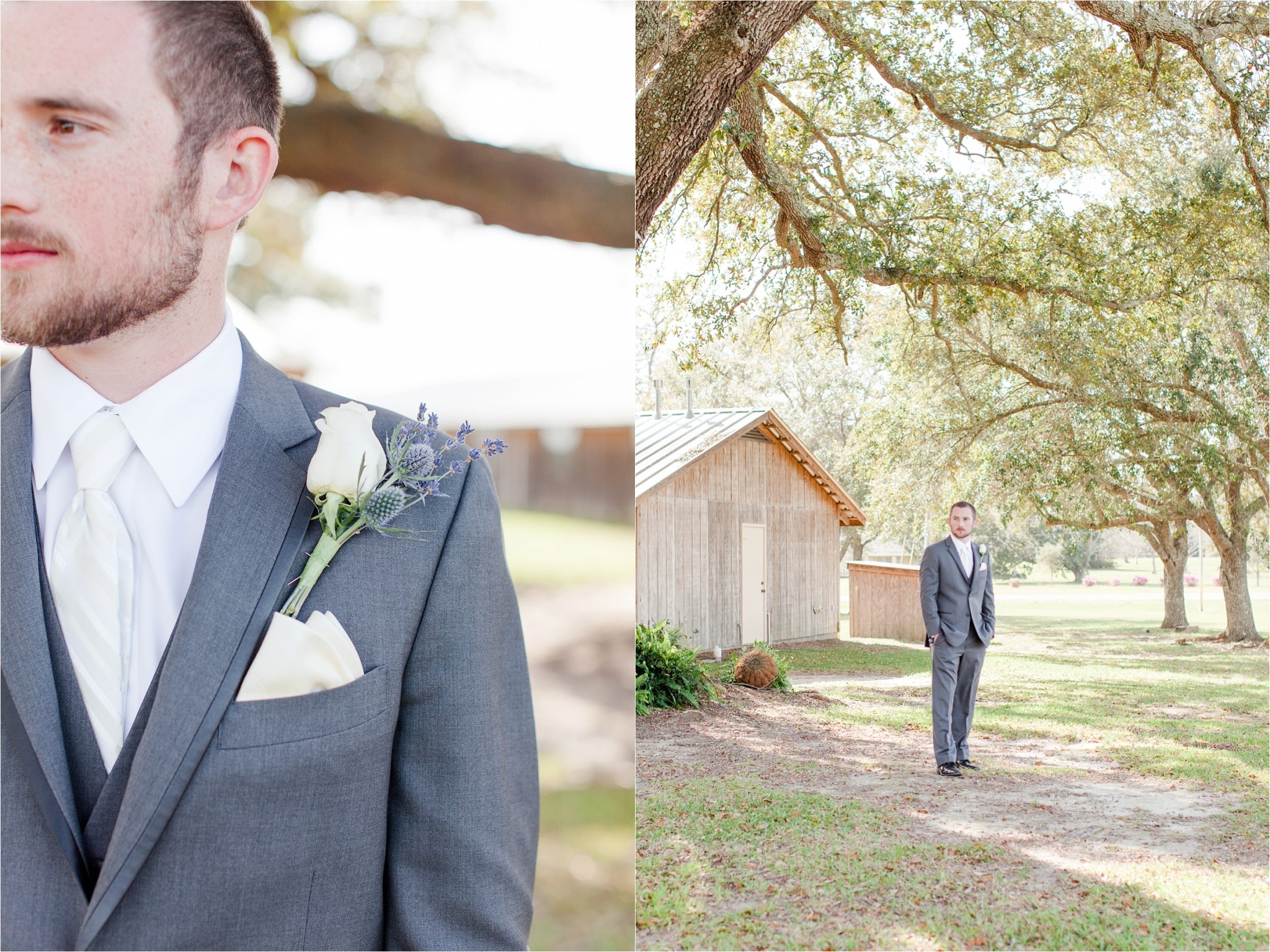 the groom at his Oak Hollow Farm Wedding