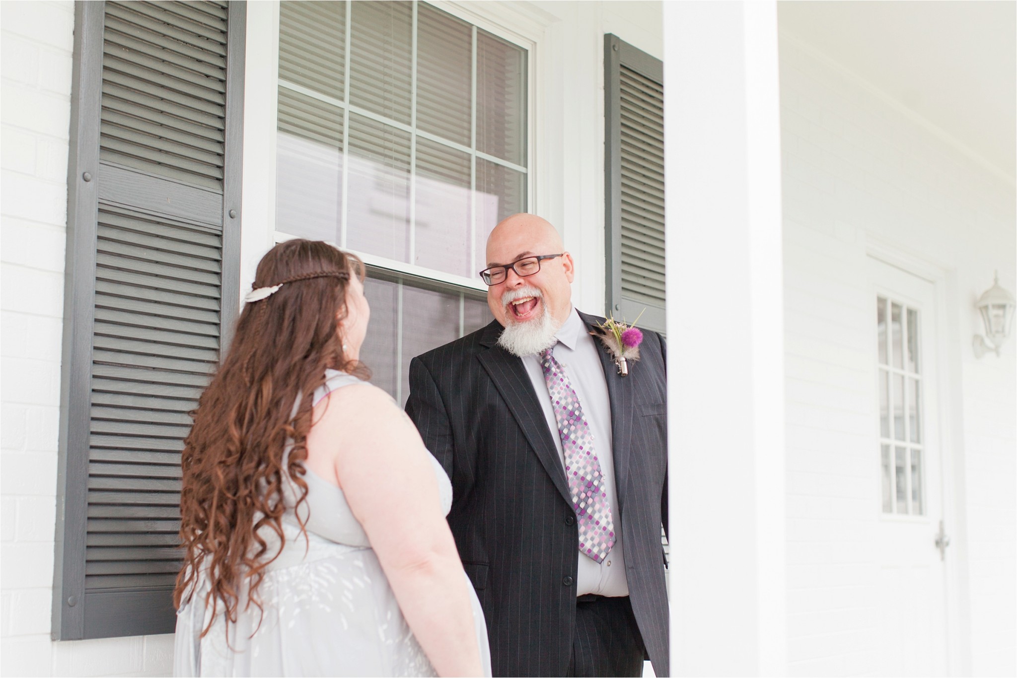 purple and silver wedding pictures