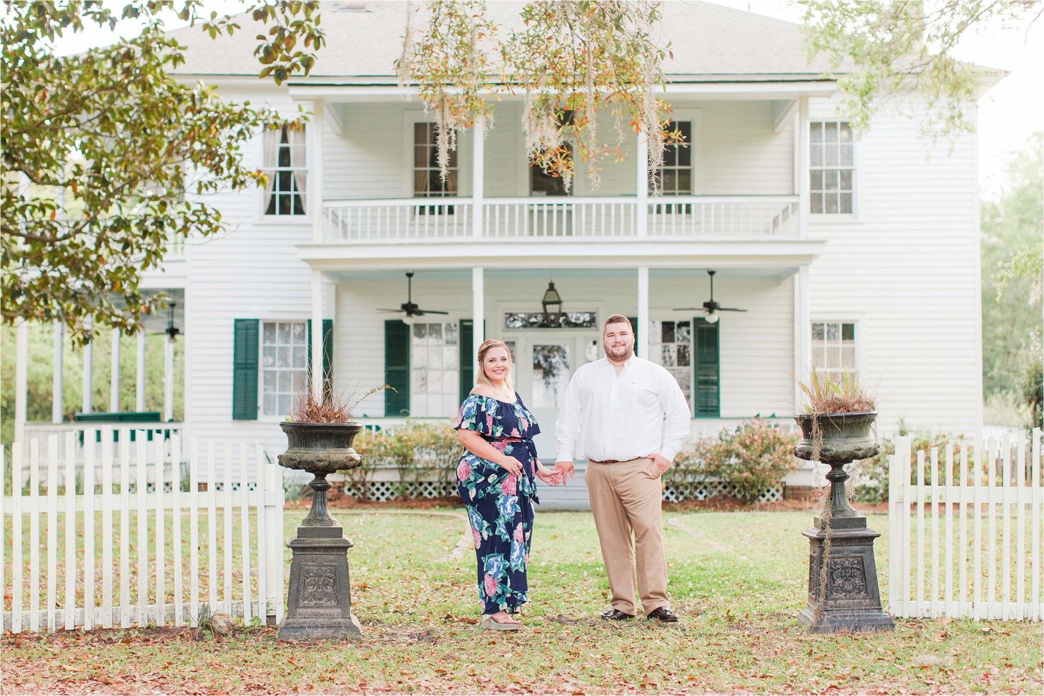 Sam and Kevin in front of the Swift-Coles Historic Home