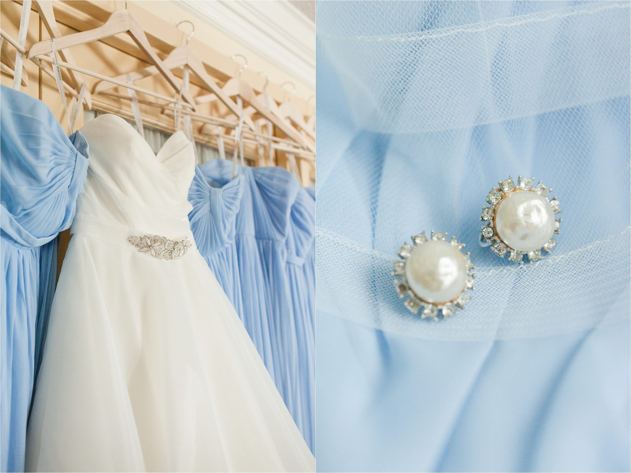 classy light blue wedding details