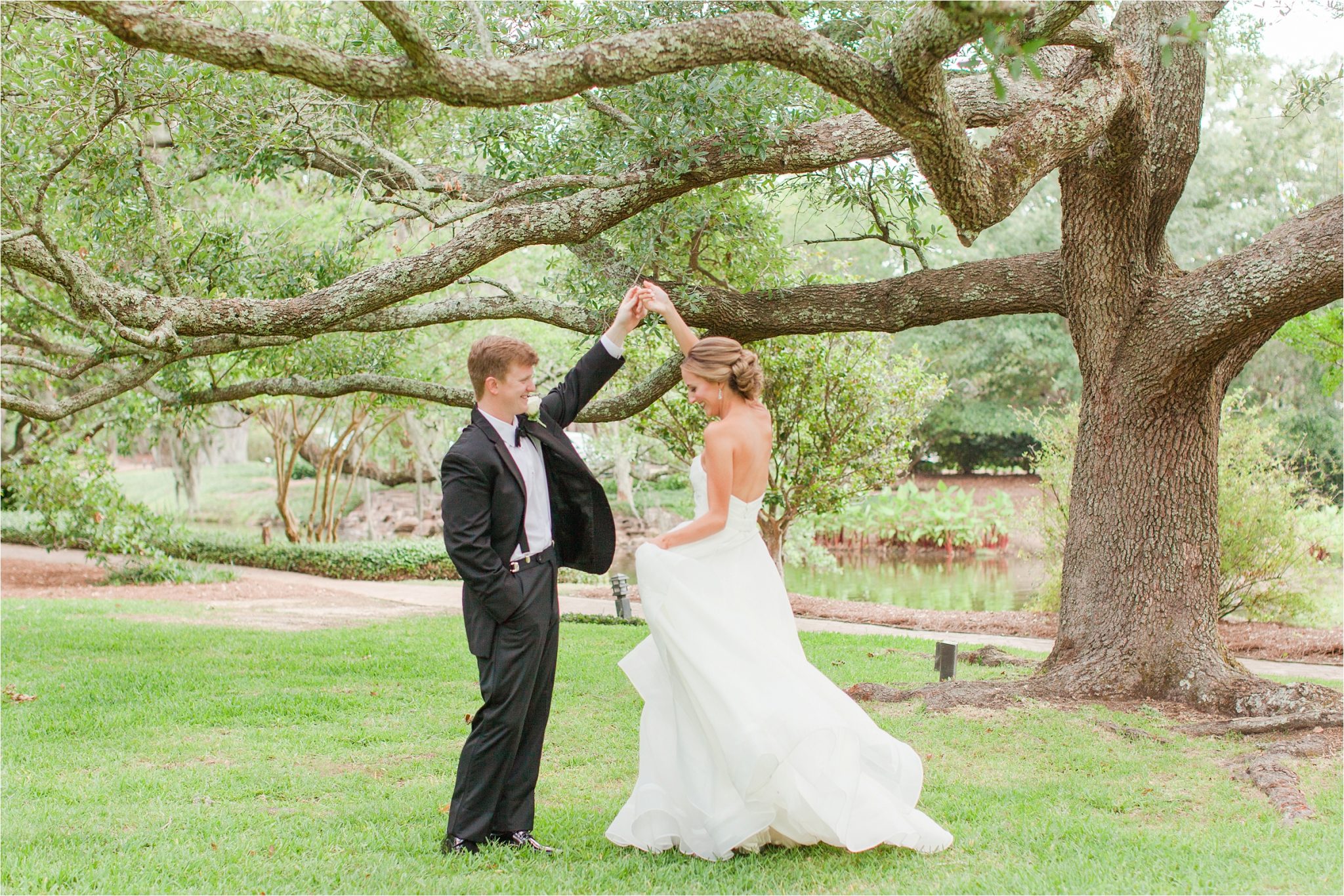 Classy Light Blue Wedding-Point Clear, Alabama Wedding Photographer-Wedding dress-Wedding gown-Bride and groom-First look