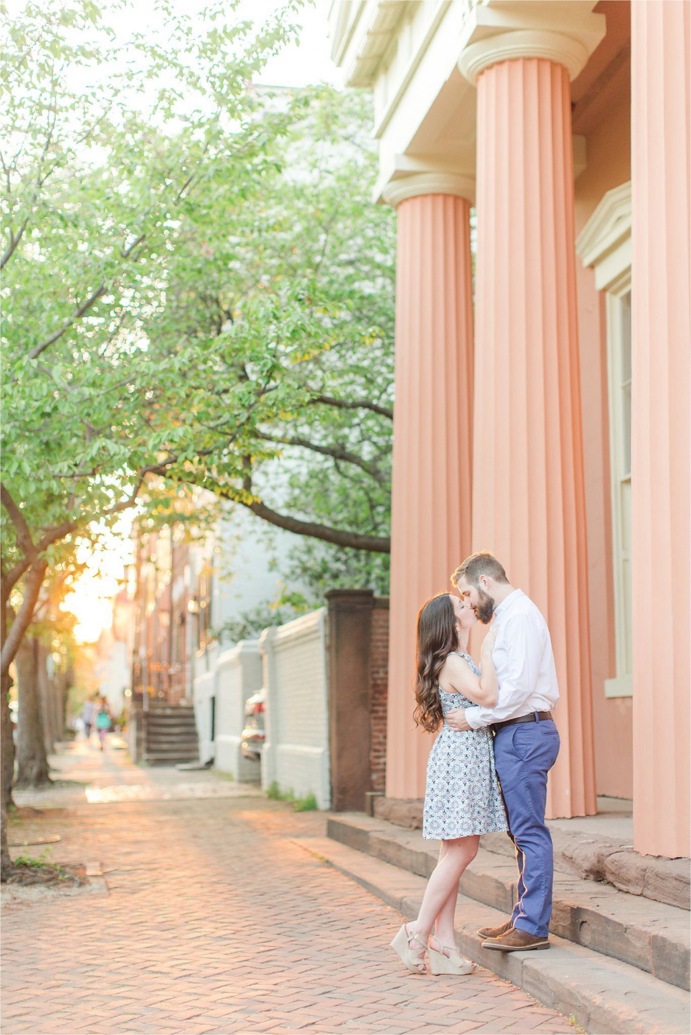 historic old town Alexandria engagement session