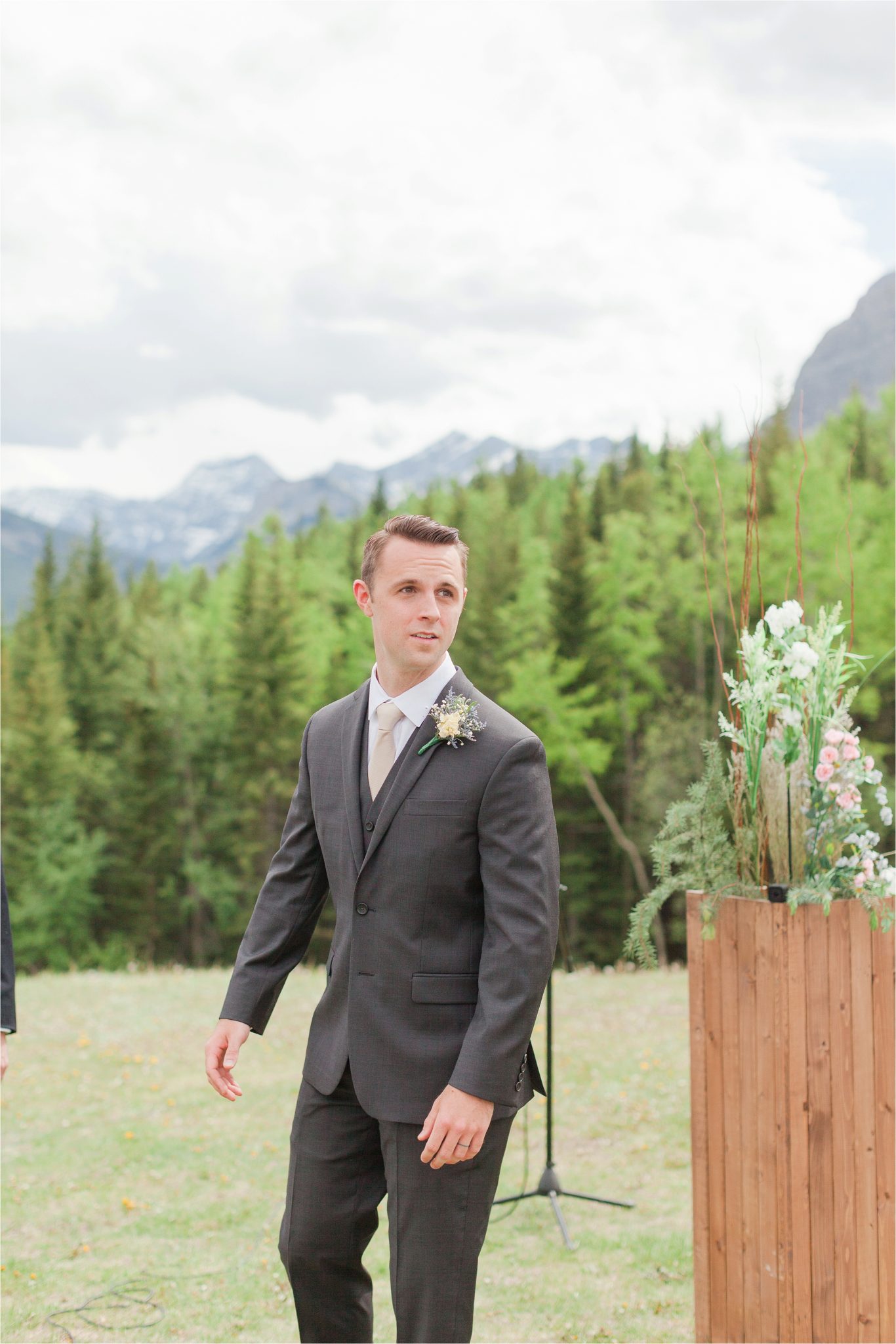 Kananaskis Canada Wedding at the Delta Lodge-Kaitlin & Ricky-Alabama wedding photographer-Lodge wedding-Bridal photography-Outside bridal shoot-Mountain wedding-Mountain wedding-Canada wedding photographer-Groom-Groom details