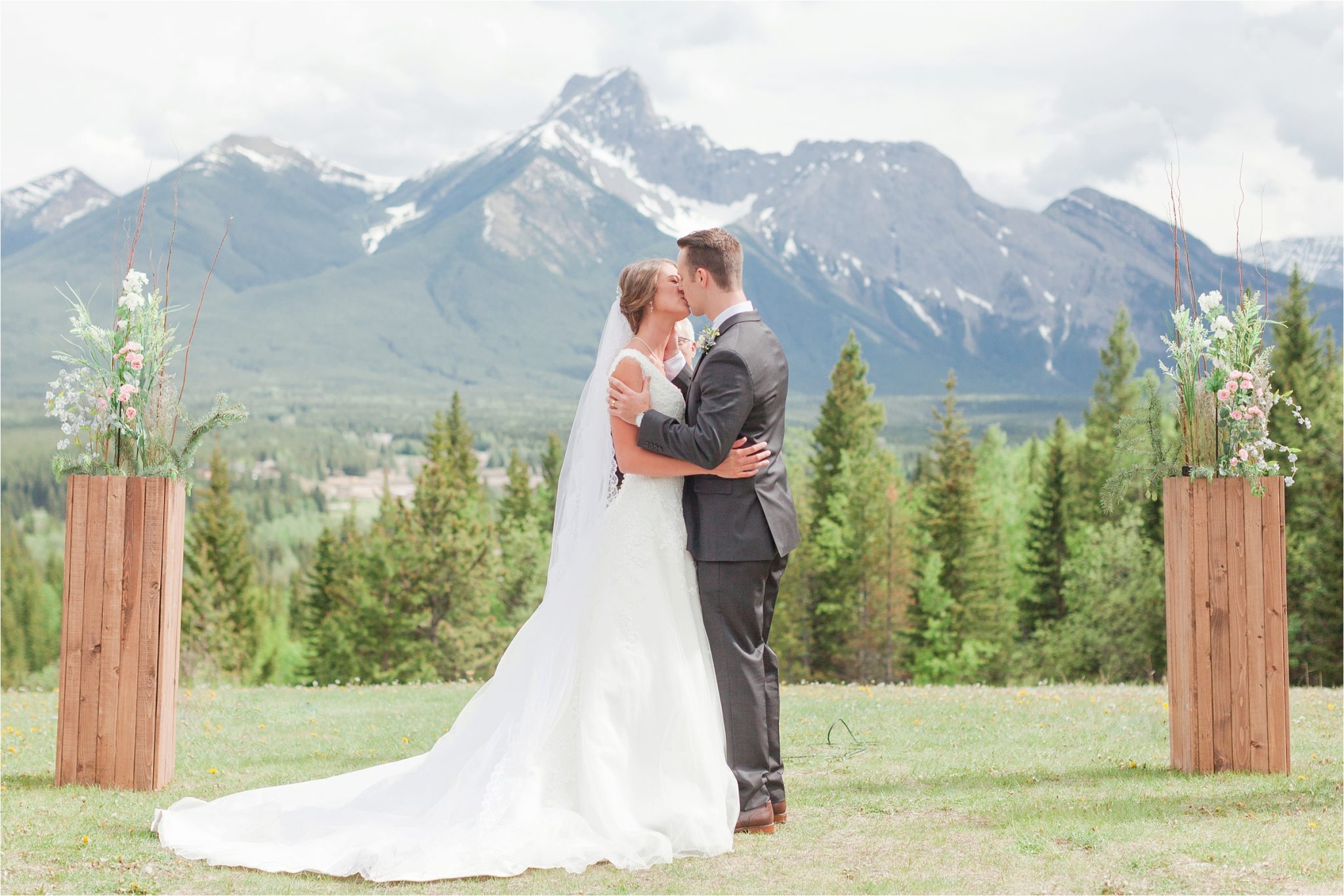 Kananaskis Canada Wedding at the Delta Lodge-Kaitlin & Ricky-Alabama wedding photographer-Lodge wedding-Bridal photography-Outside bridal shoot-Mountain wedding-Mountain wedding-Canada wedding photographer-Bride and groom