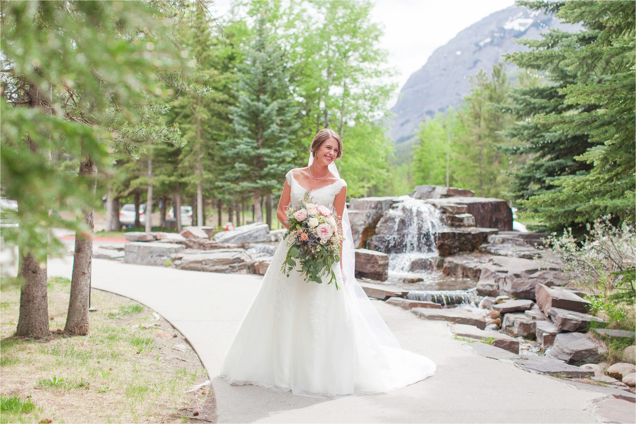 Kananaskis Canada Wedding at the Delta Lodge-Kaitlin & Ricky-Alabama wedding photographer-Lodge wedding-Bridal photography-Outside bridal shoot-Bridal bouquet-Wedding florals-Mountain wedding-Mountain wedding-Canada wedding photographer