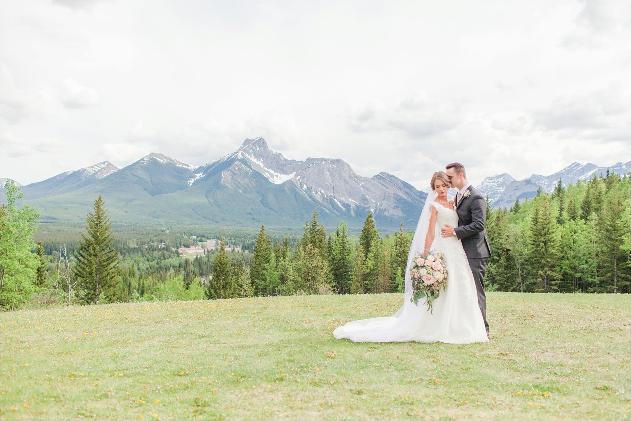 Kananaskis Canada Wedding at the Delta Lodge-Kaitlin & Ricky-Alabama wedding photographer-Lodge wedding-Bridal photography-Outside bridal shoot-Mountain wedding-Mountain wedding-Canada wedding photographer-Bride and groom