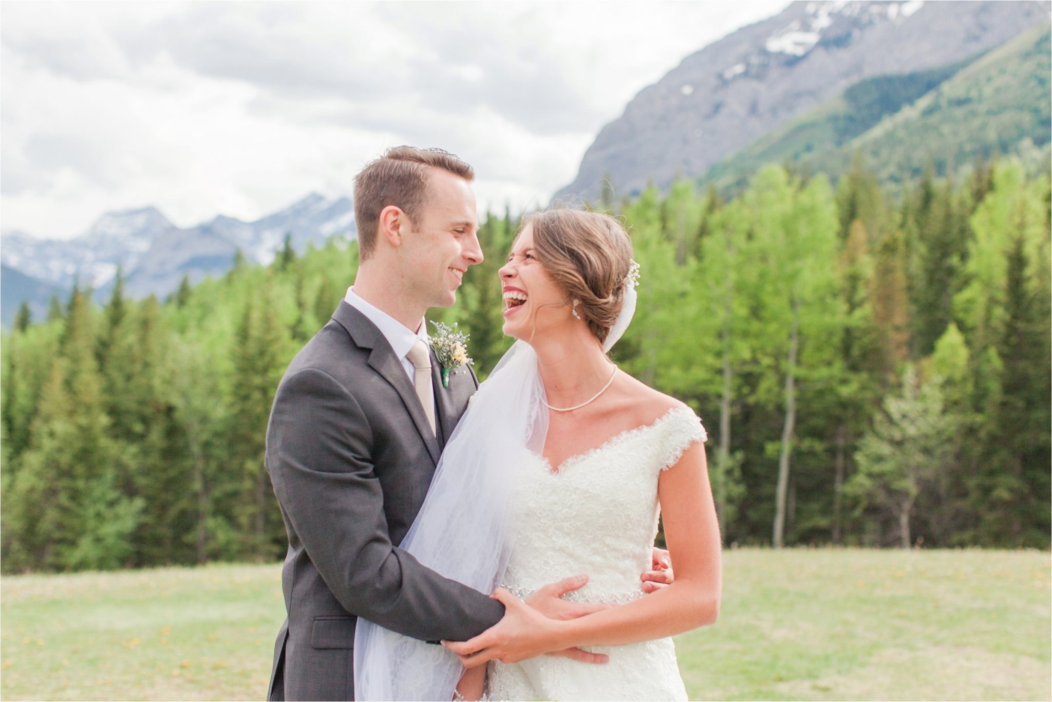 Kananaskis Canada Wedding at the Delta Lodge-Kaitlin & Ricky-Alabama wedding photographer-Lodge wedding-Bridal photography-Outside bridal shoot-Mountain wedding-Mountain wedding-Canada wedding photographer-Bride and groom-Bride and groom candid