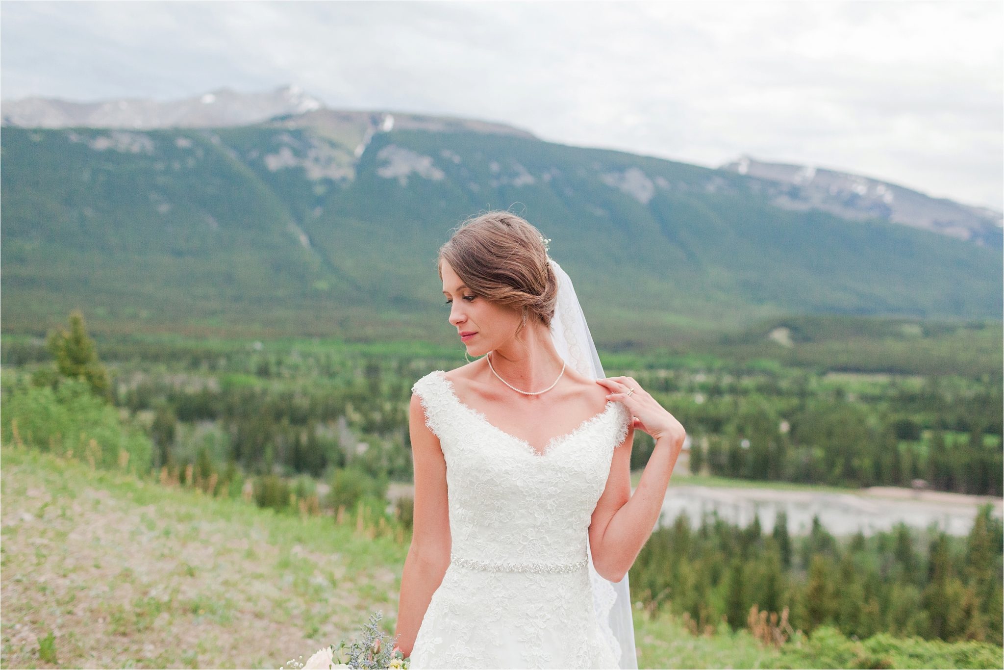 Kananaskis Canada Wedding at the Delta Lodge-Kaitlin & Ricky-Alabama wedding photographer-Lodge wedding-Bridal photography-Outside bridal shoot-Bridal bouquet-Wedding florals-Mountain wedding-Mountain wedding-Canada wedding photographer