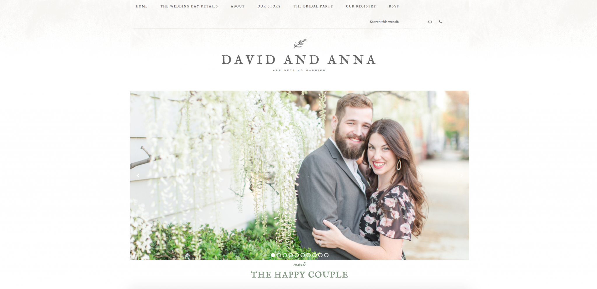 building a wedding website