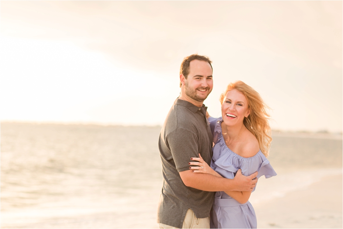 Dauphin Island Proposal at sunset 