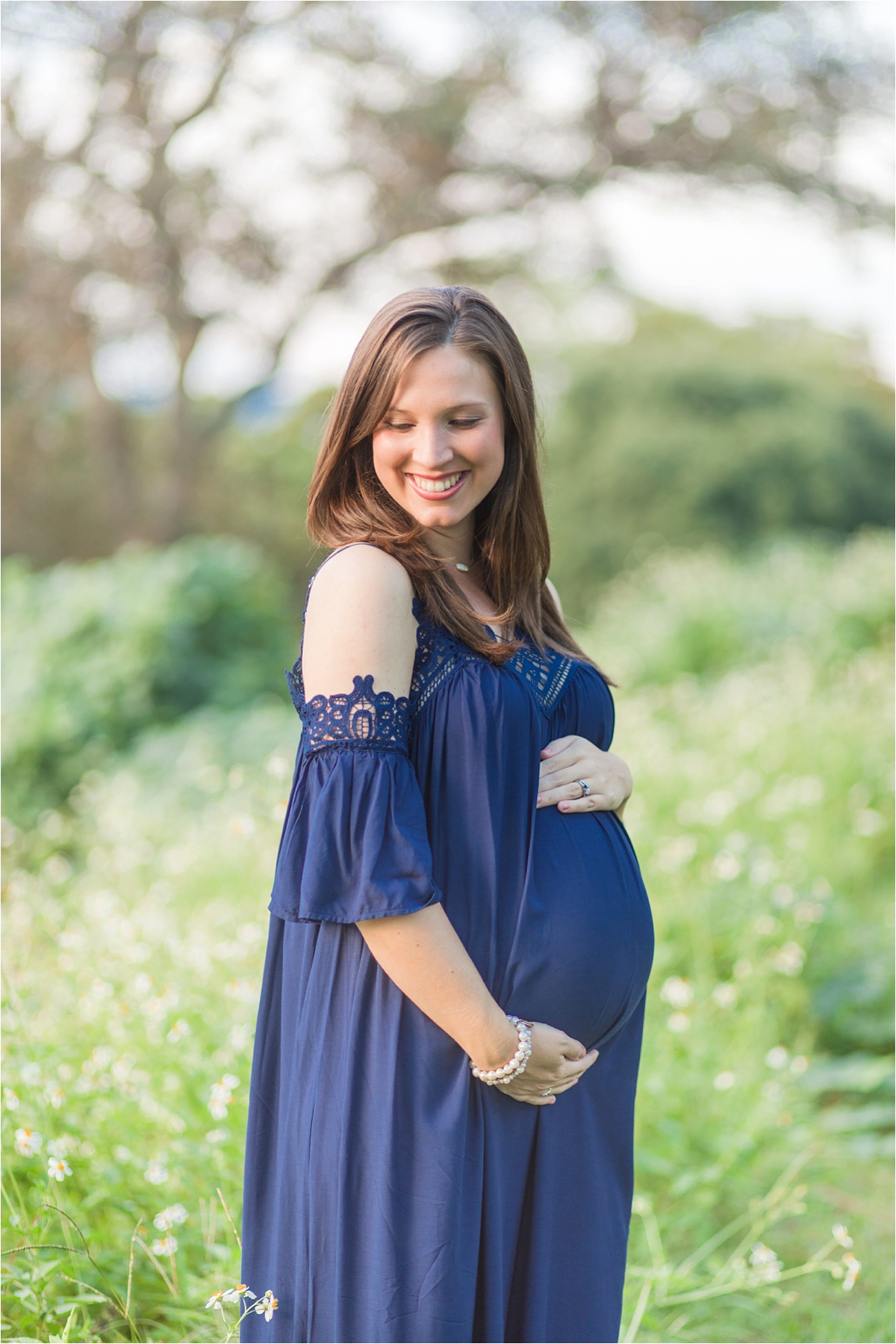 Fairhope Pier at Sunset-Maternity Session-Paige + Kris-Alabama Photographer-Blue Maternity Shoot 