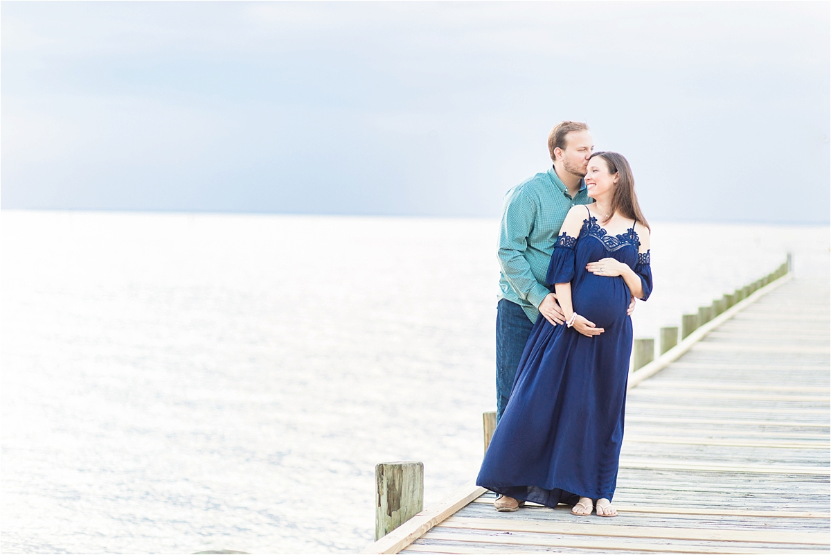 Fairhope Pier at Sunset | Maternity Session | Paige + Kris