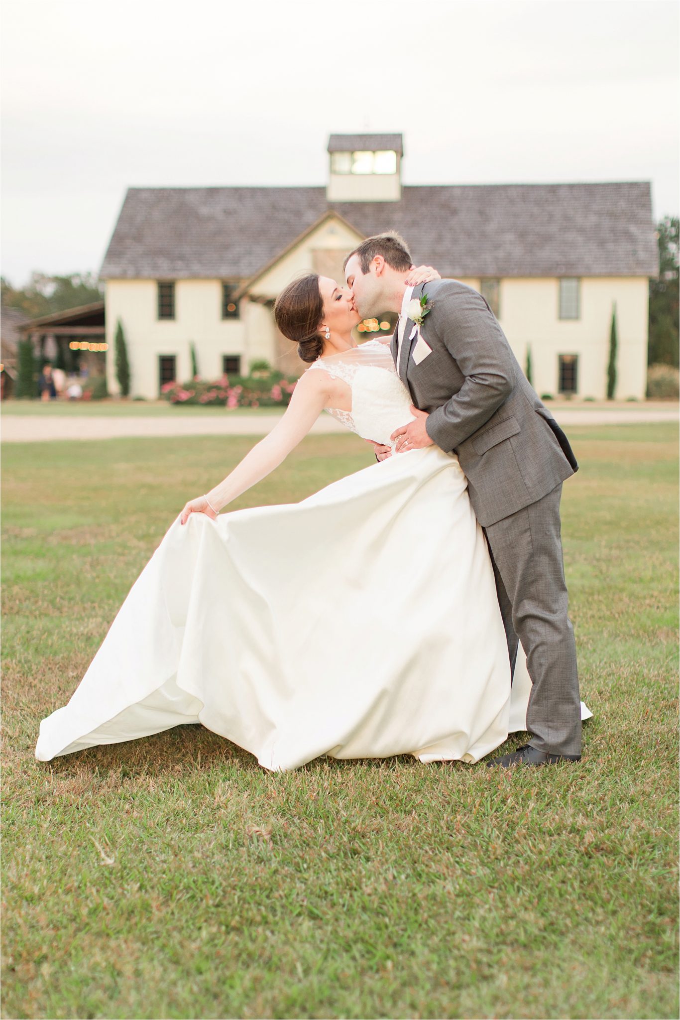 The Barn at Bridlewood Wedding-Hattiesburg, Mississippi-Kelsey + Blake-Wedding details-Barn wedding-Ruby wedding-Autumn themed wedding-Bride and groom
