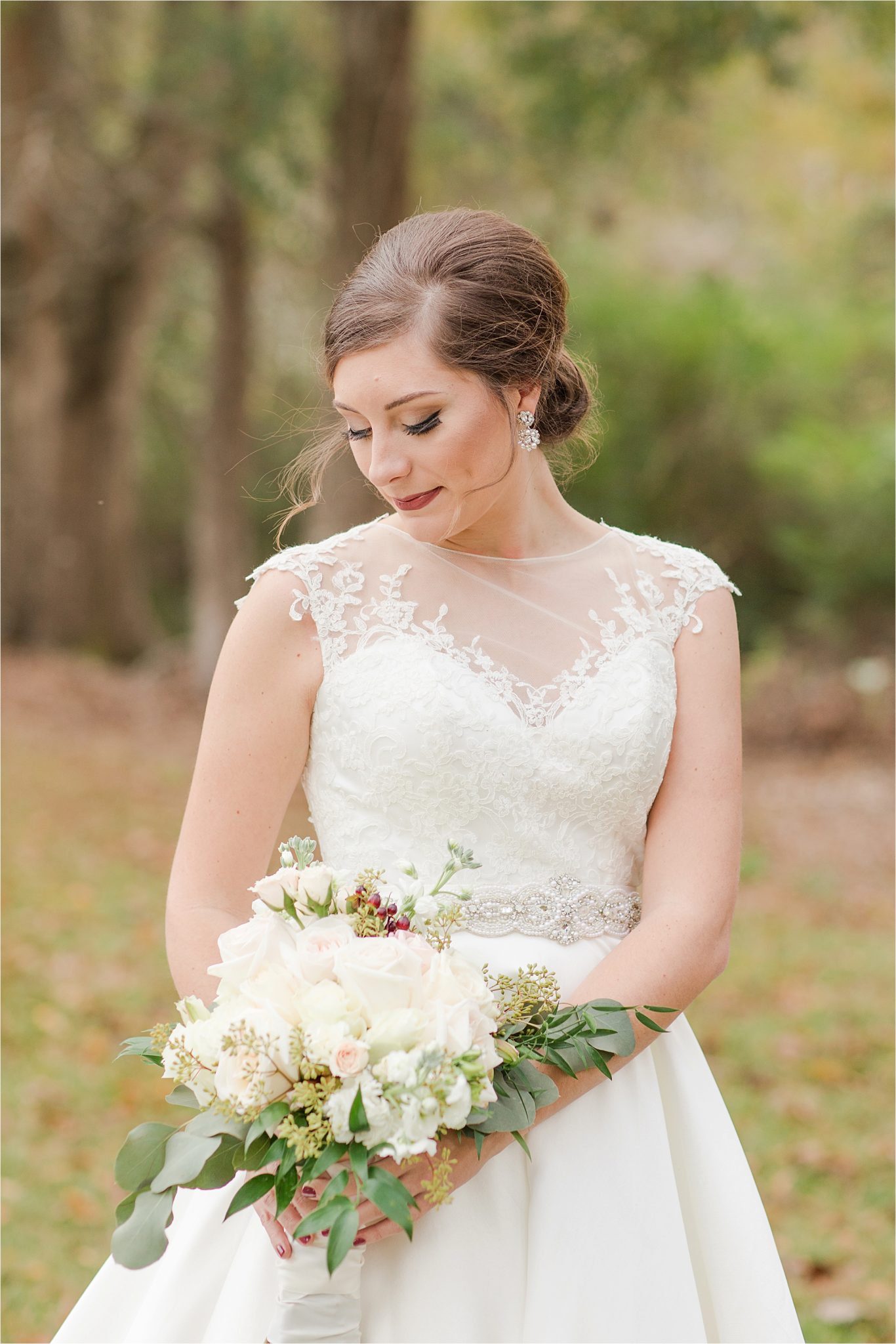 The Barn at Bridlewood Wedding-Hattiesburg, Mississippi-Kelsey + Blake-Wedding details-Barn wedding-Ruby wedding-Autumn themed wedding-Wedding dress-Wedding florals-Bridal shoot 