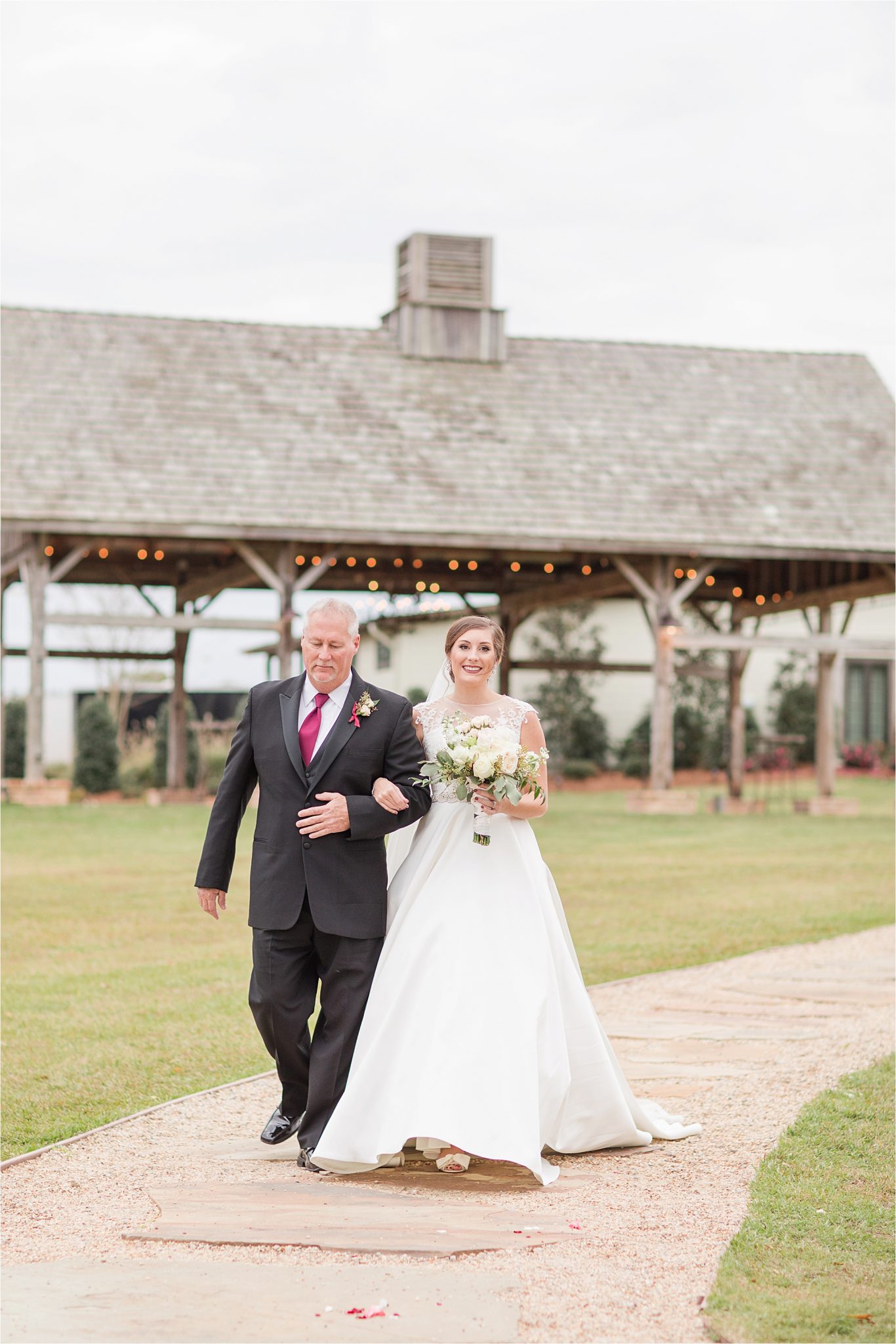 The Barn at Bridlewood Wedding-Hattiesburg, Mississippi-Kelsey + Blake-Wedding details-Barn wedding-Ruby wedding-Autumn themed wedding-Wedding dress-Wedding florals-Bridal shoot-Father and daughter