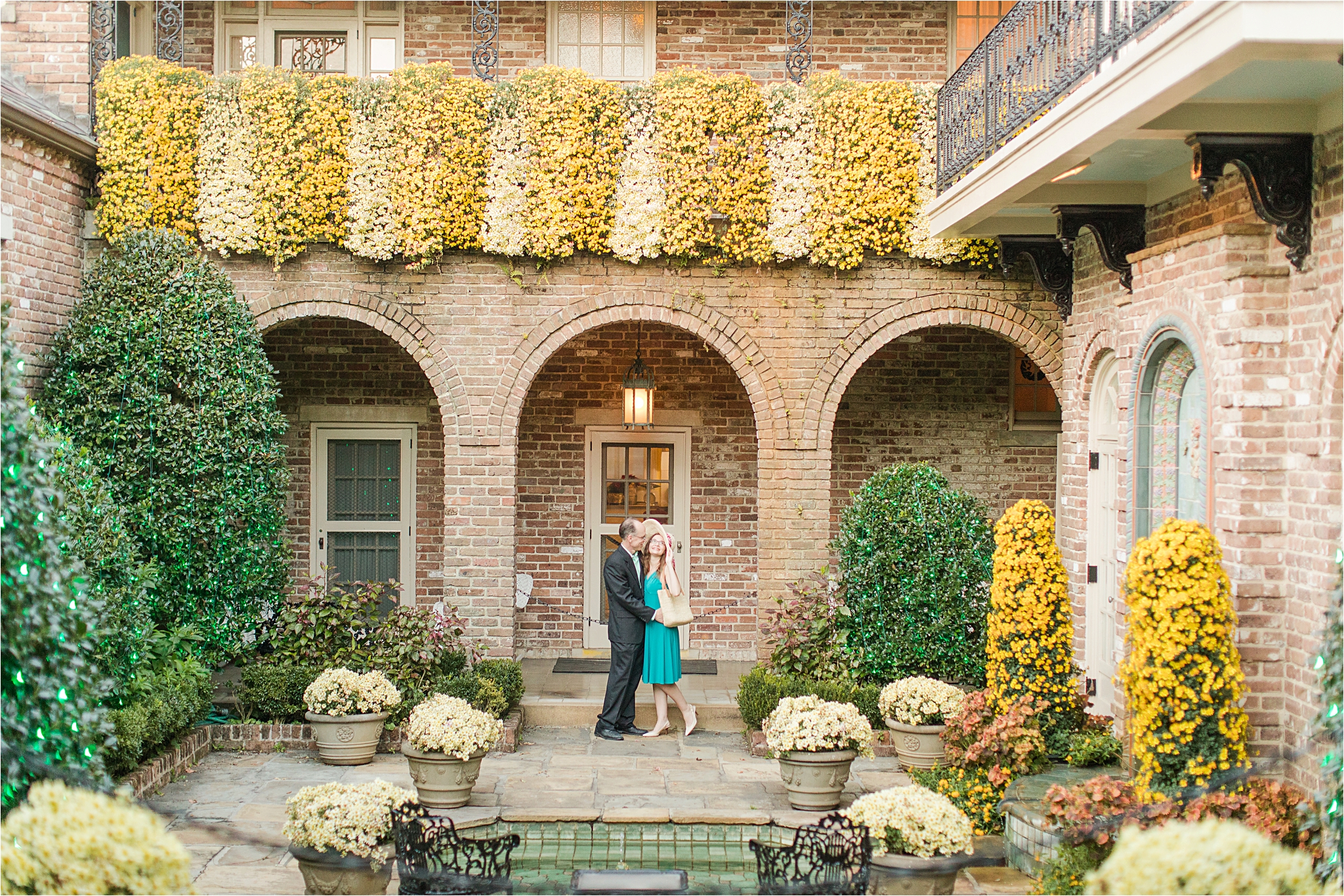 Bellingrath Gardens Engagement Session at Christmas