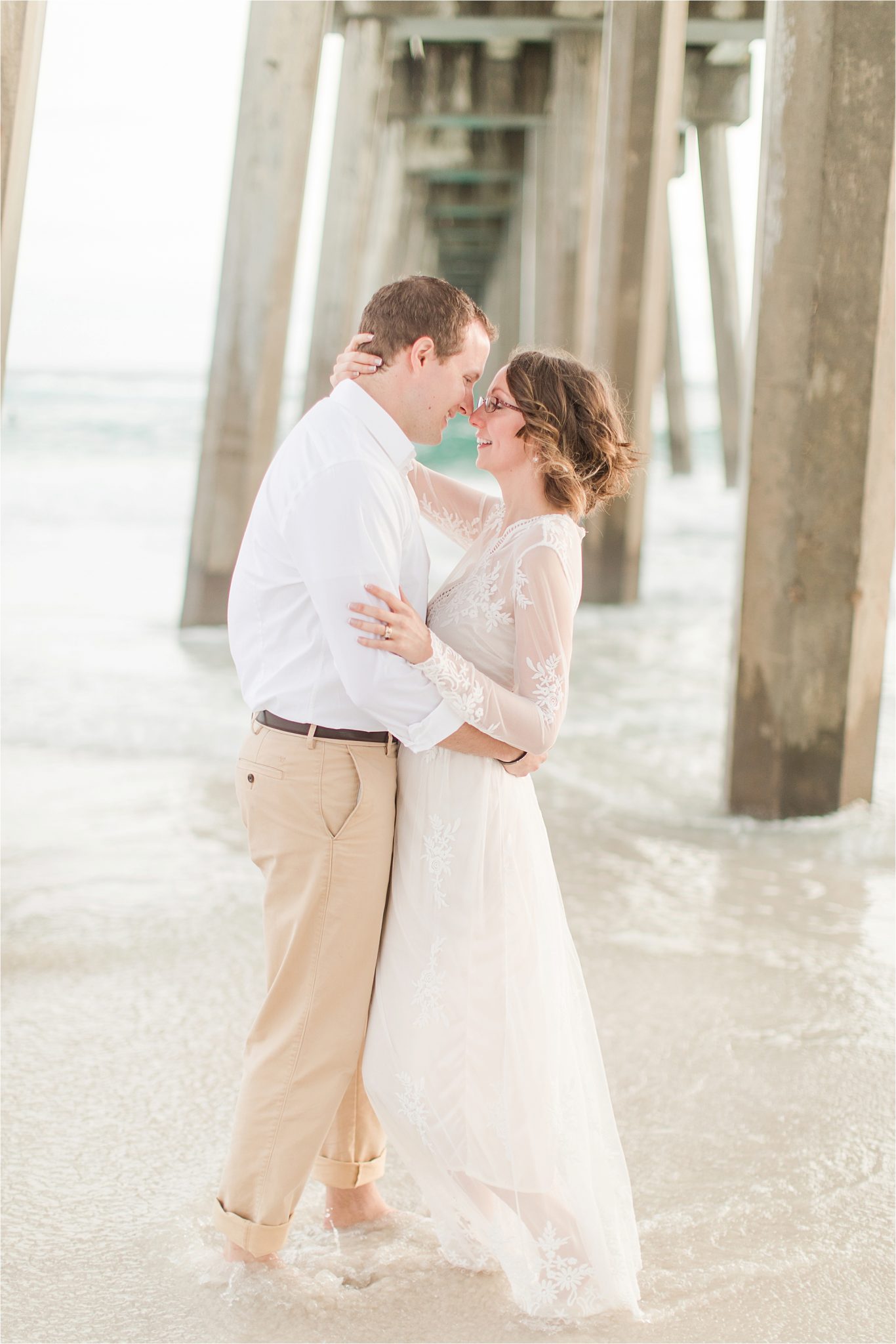 Romantic Pensacola Beach Photos at Sunset-Neil + Steph-Engagement Shoot Inspiration-Beach engagement shoot