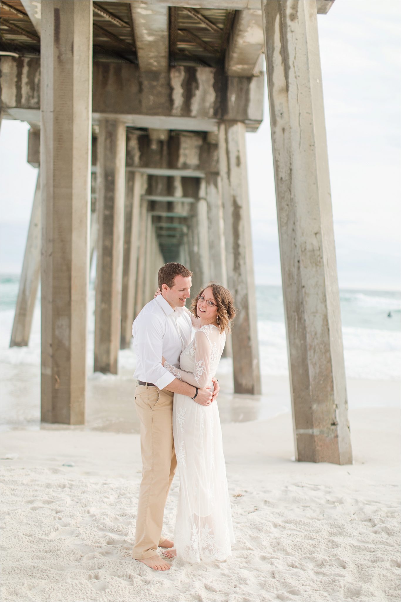 Romantic Pensacola Beach Photos at Sunset-Neil + Steph-Engagement Shoot Inspiration-Beach engagement shoot