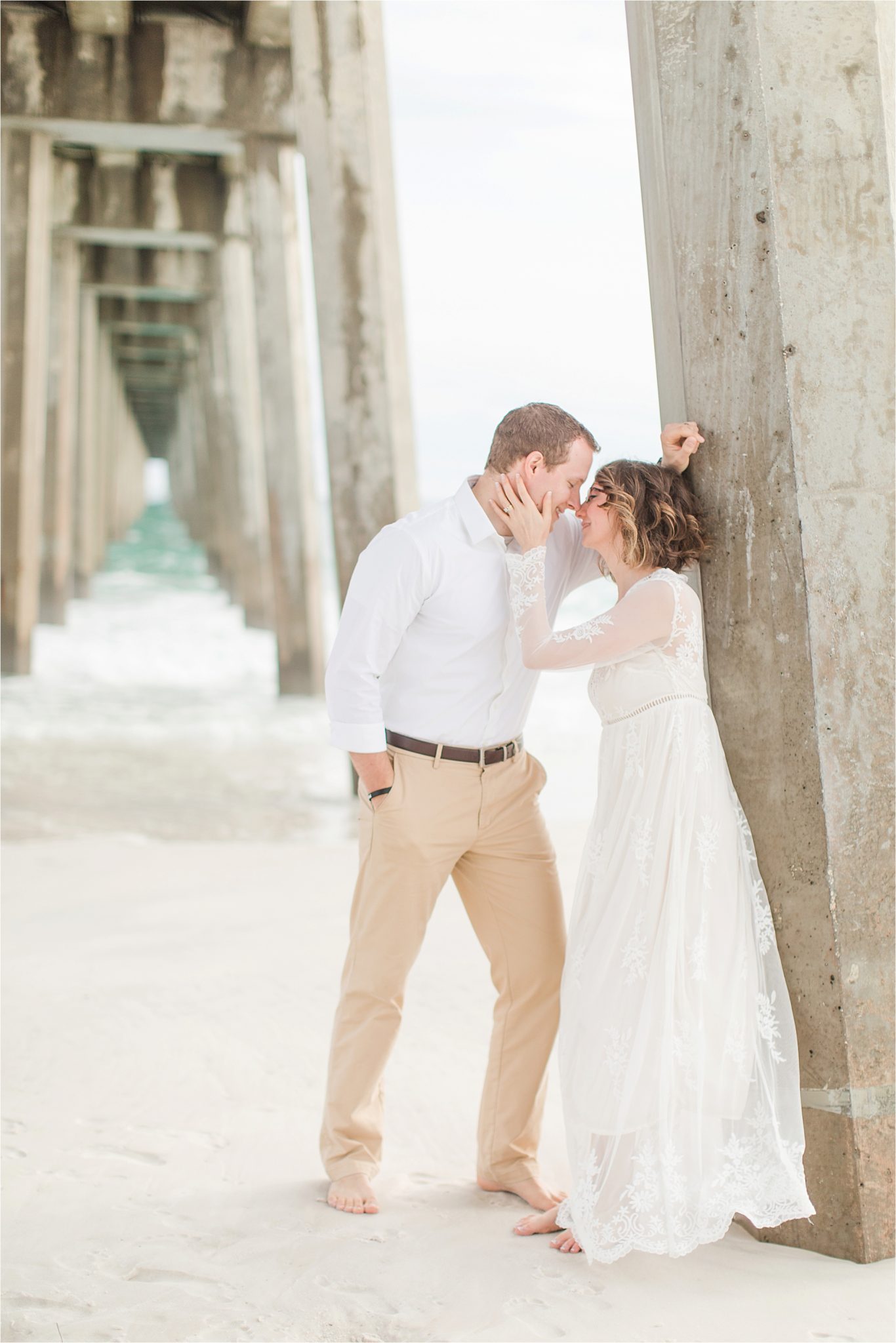 Romantic Pensacola Beach Photos at Sunset-Neil + Steph-Engagement Shoot Inspiration-Beach engagement shoot
