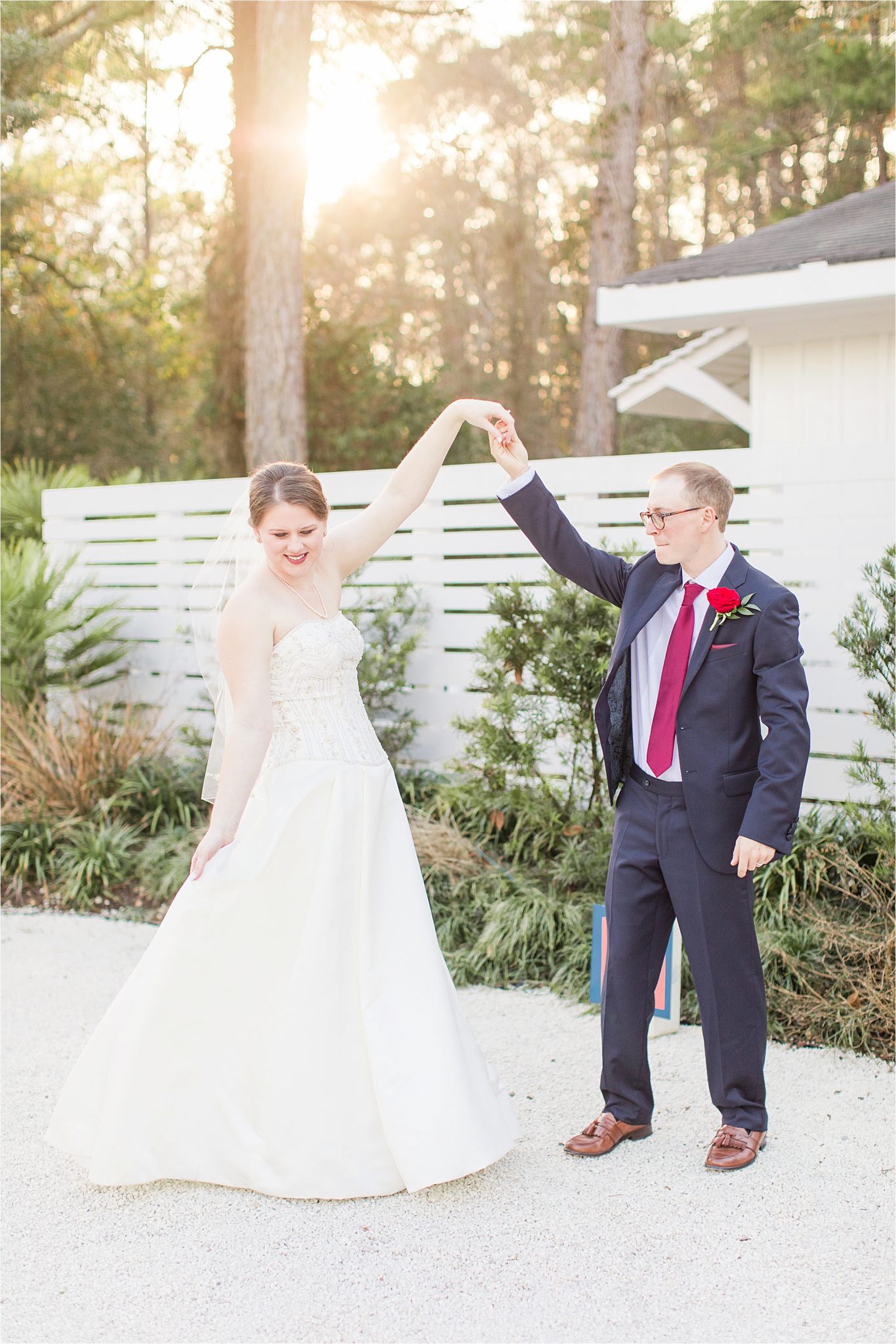 Alabama Wedding Photographer-Little Point Clear Winter Wedding-Meri Beth + Andrew-Bride and Groom