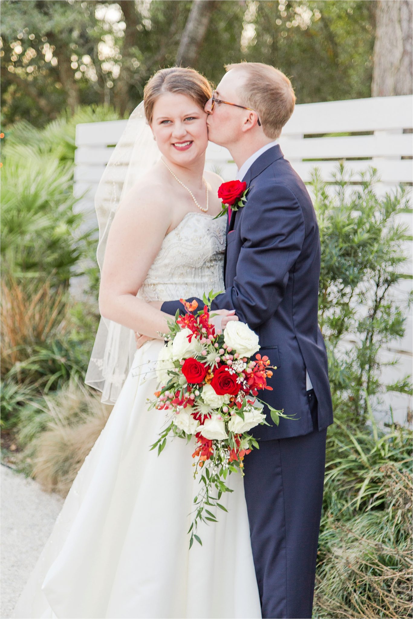 Alabama Wedding Photographer-Little Point Clear Winter Wedding-Meri Beth + Andrew-Bride and Groom-Wedding florals-Wedding bouquet 