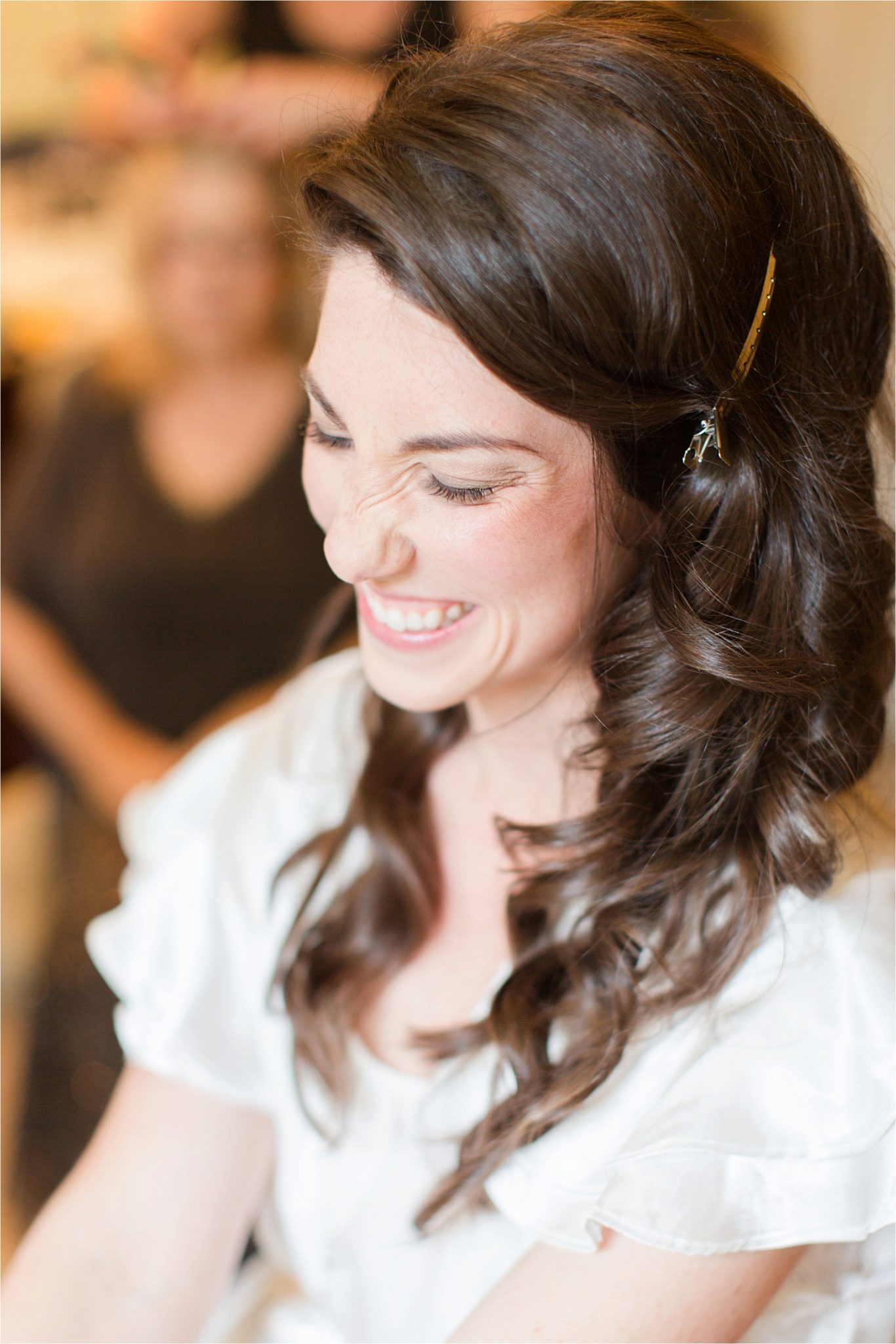 The bride on her wedding day-Alabama Wedding Photographer-curls-bridal hair