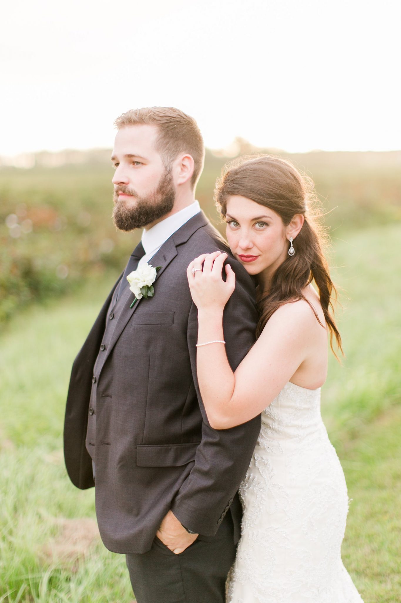 bride and groom photos-wedding day-venue departure-off into the sunset