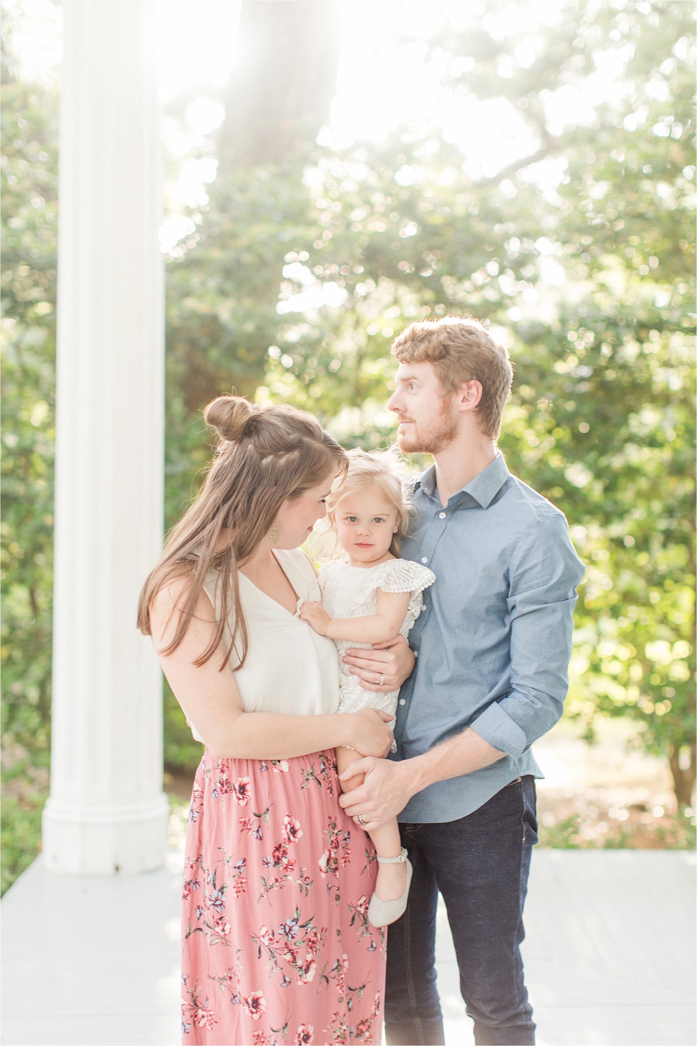 Bragg Mitchell Mansion-Family Photography-family portraits-toddler-family of three-mother father and little girl