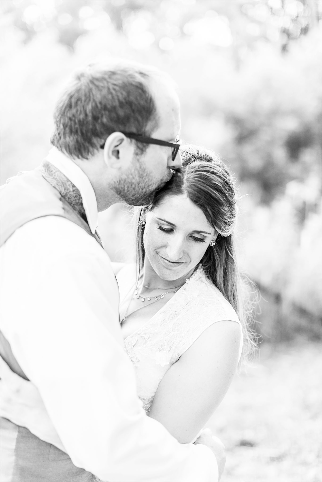 photos of the bride and groom-detail shot-black and white-backyard country wedding
