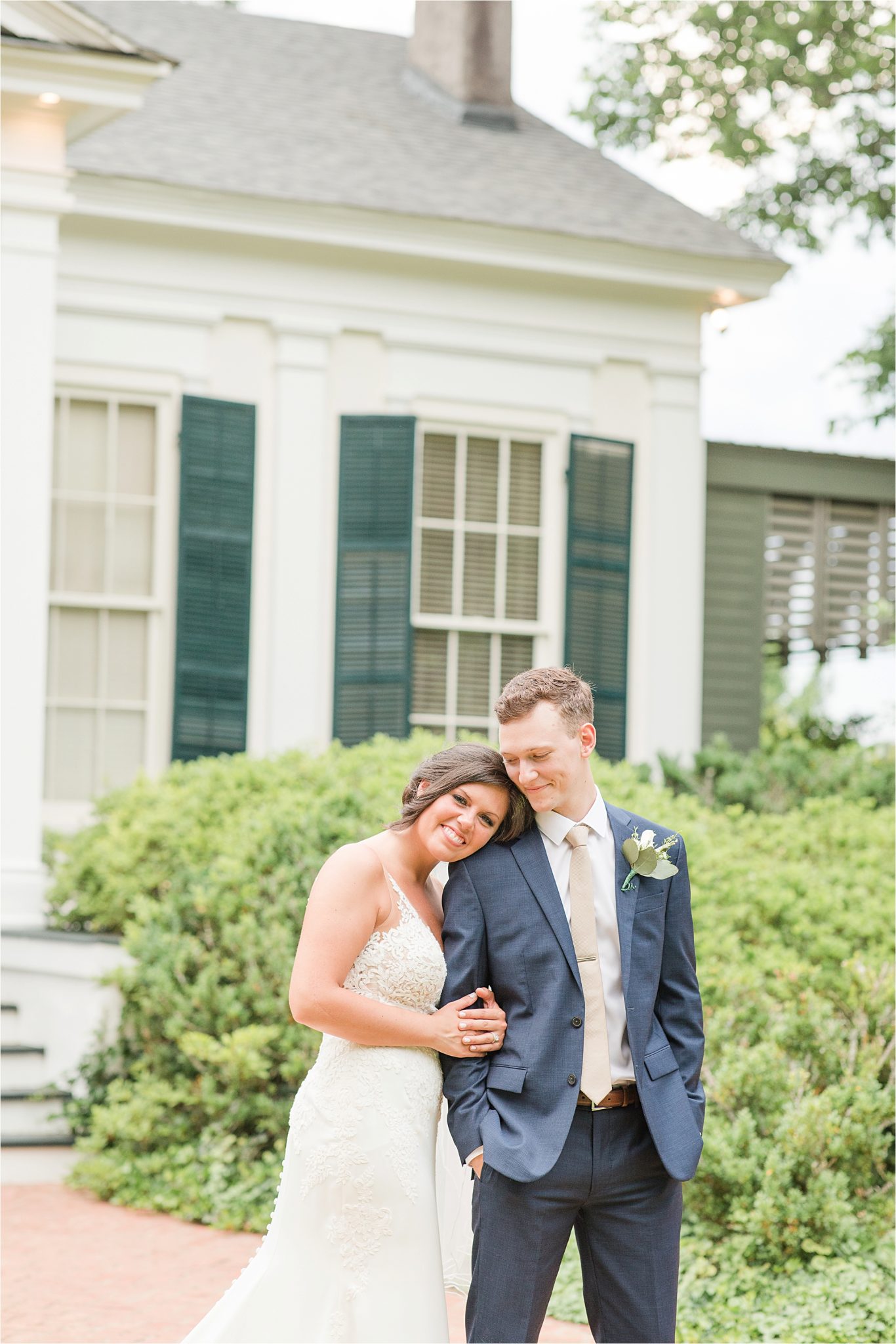 Hedge Farm Wedding, Alabama Wedding Photographer, Barn Wedding, navy and neutral themed wedding, bride and groom