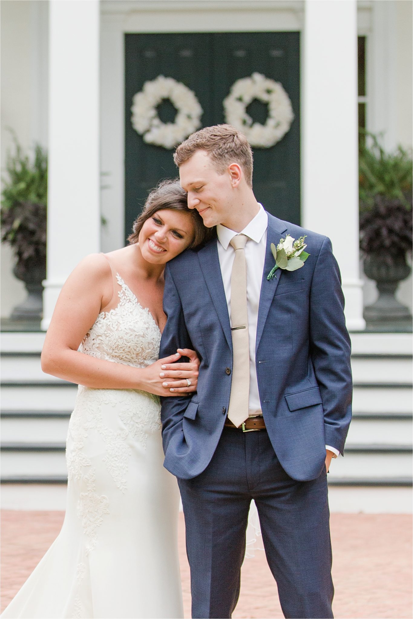 Hedge Farm Wedding, Alabama Wedding Photographer, Barn Wedding, navy and neutral themed wedding, bride and groom