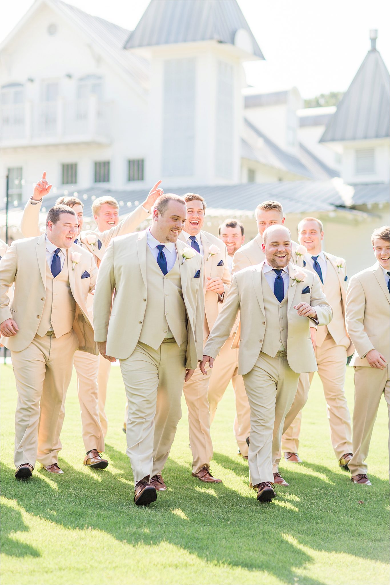 Sonnet House, Birmingham Alabama Wedding Photographer, Grooms and groomsmen 