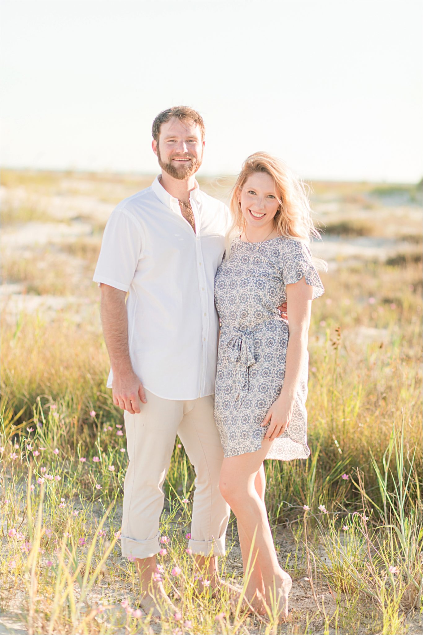 Beach engagement photos, Daulphin Island, Mobile wedding photographer, Candid couples, Romantic engagement shoot inspiration