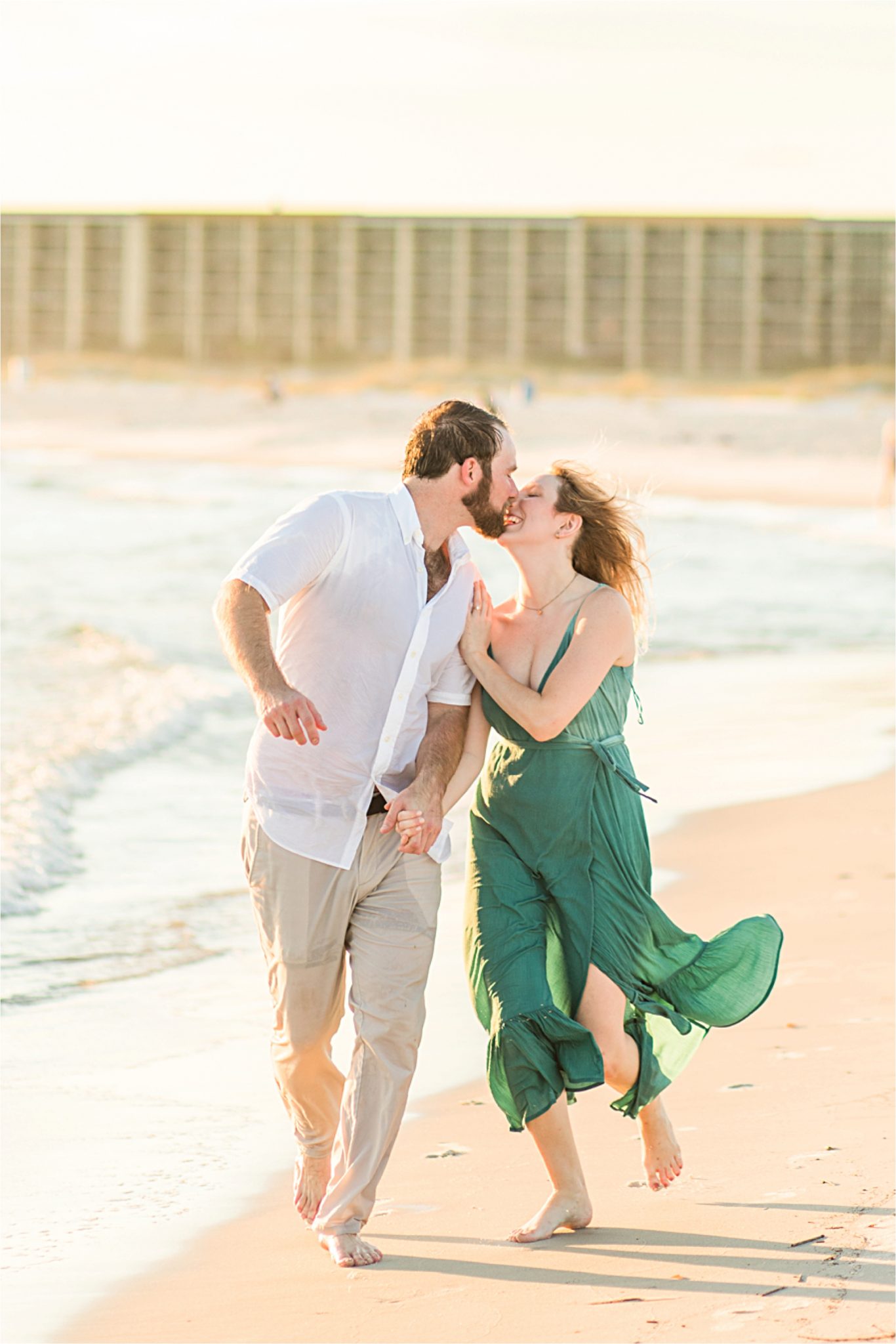 Beach engagement photos, Daulphin Island, Mobile wedding photographer, Candid couples, Romantic engagement shoot inspiration, whimsical engagement shoot