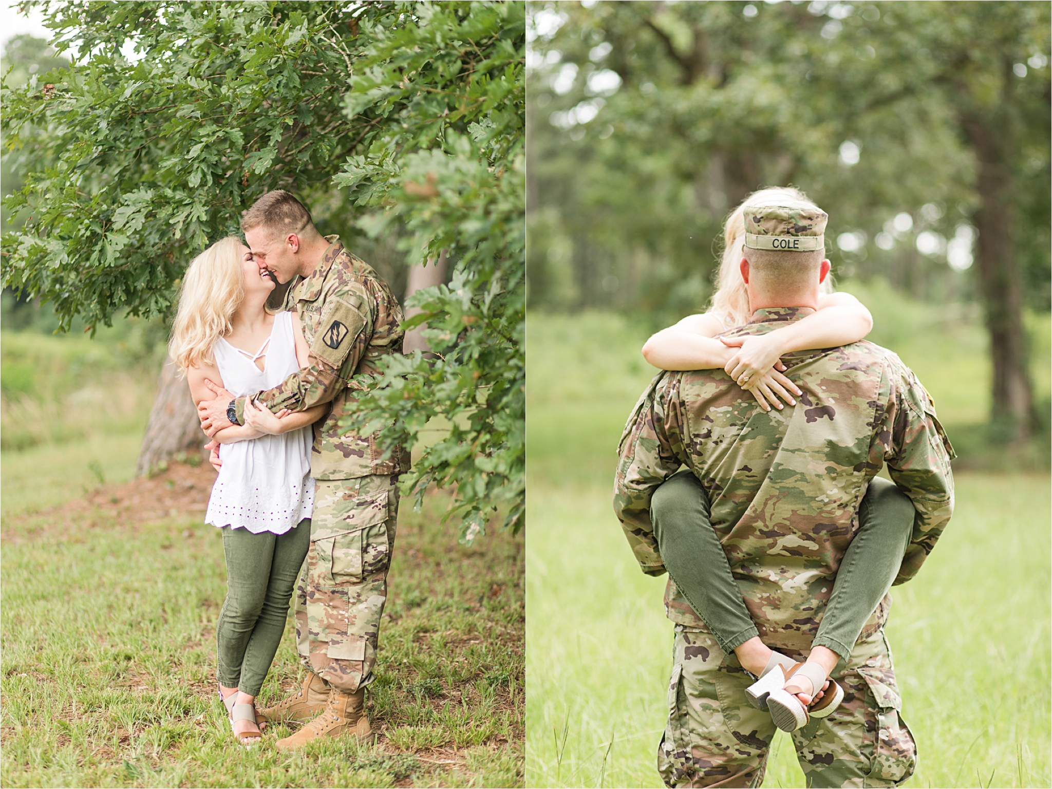 Laurel Mississippi Engagement Photographer, military inspired engagement photos