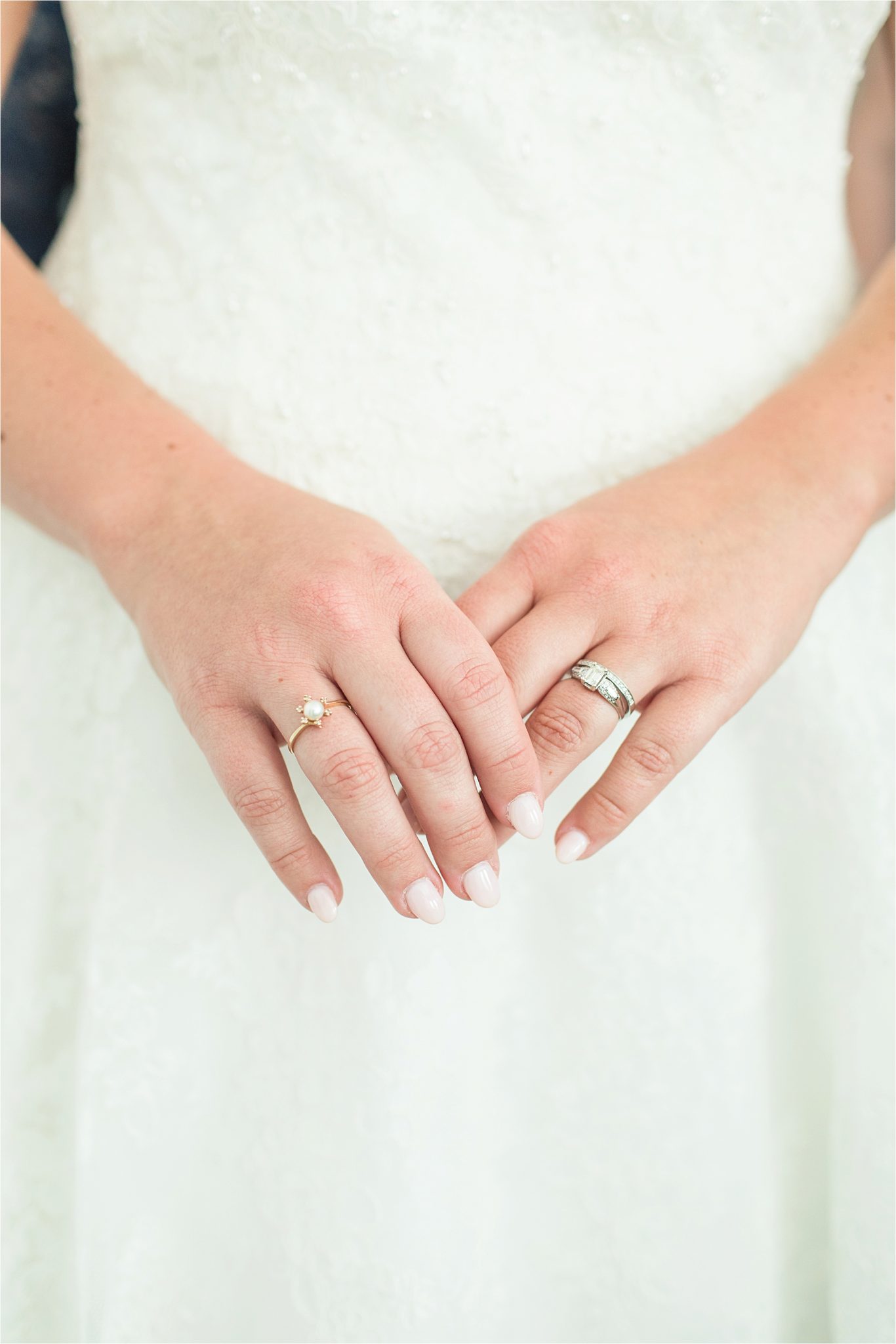 Pastel Themed Wedding-The Chapel at the Waters-Montgomery Alabama Photographer-Miles & Meredyth-Blue Themed Wedding-Wedding Rings-Wedding Dress