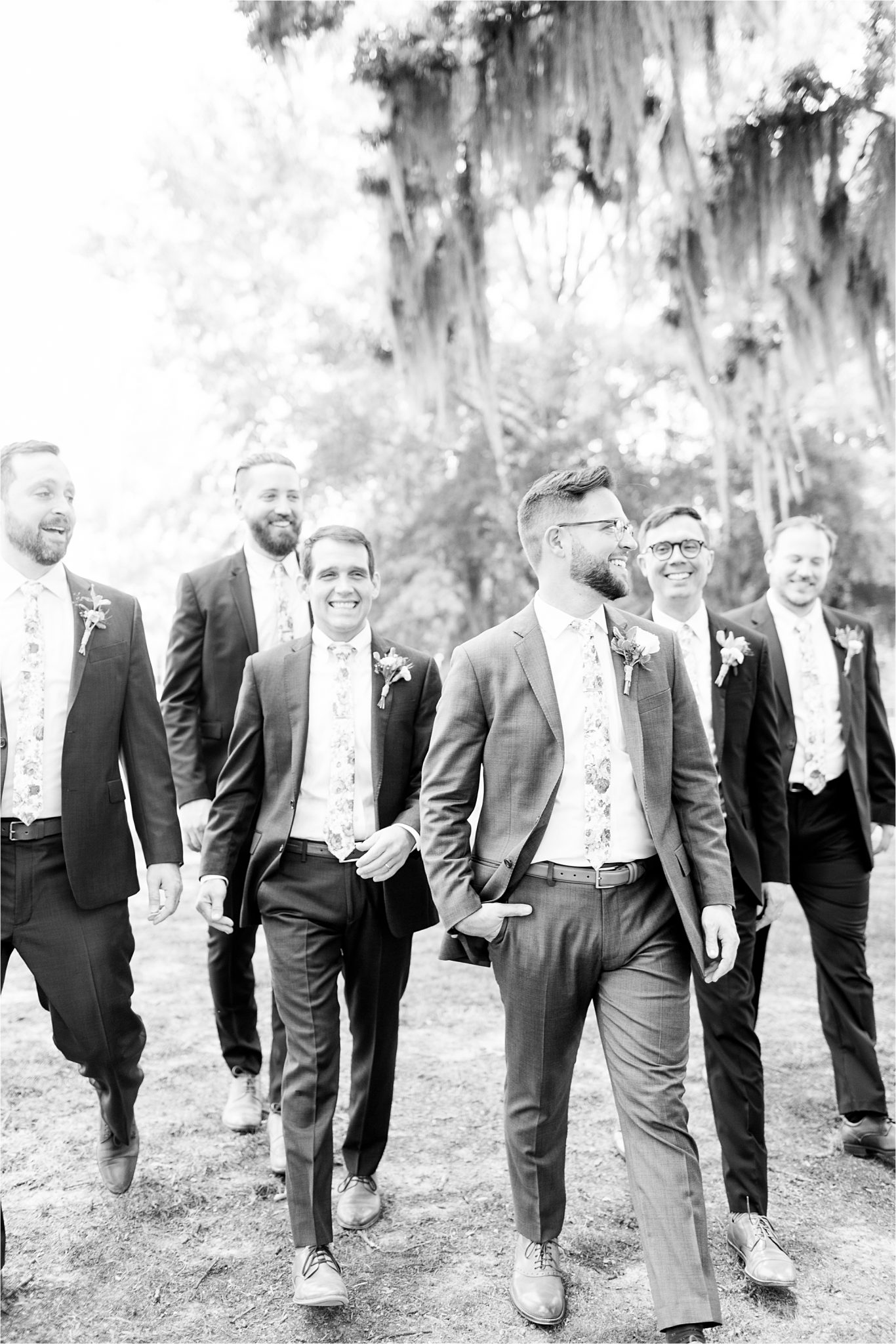 Pastel Themed Wedding-The Chapel at the Waters-Montgomery Alabama Photographer-Miles & Meredyth-Blue Themed Wedding-Alabama Wedding Venue-Grooms Tuxedo-Grooms Tie-Groomsmen 
