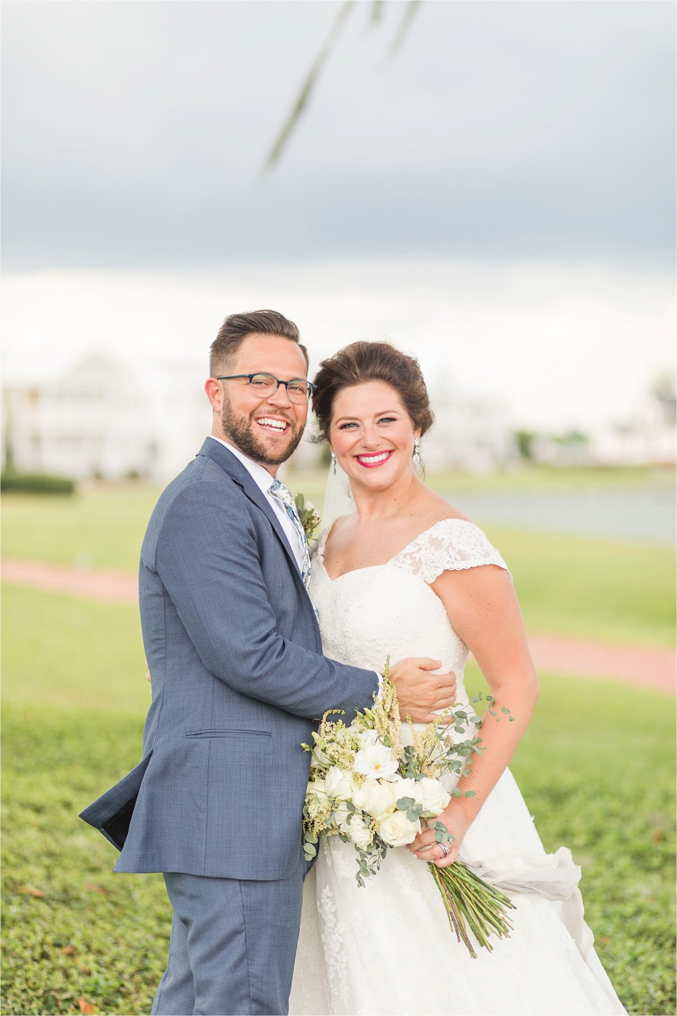 Pastel Themed Wedding-The Chapel at the Waters-Montgomery Alabama Photographer-Miles & Meredyth-Blue Themed Wedding-Bride Bouquet-Wedding Dress-Groom-Bride