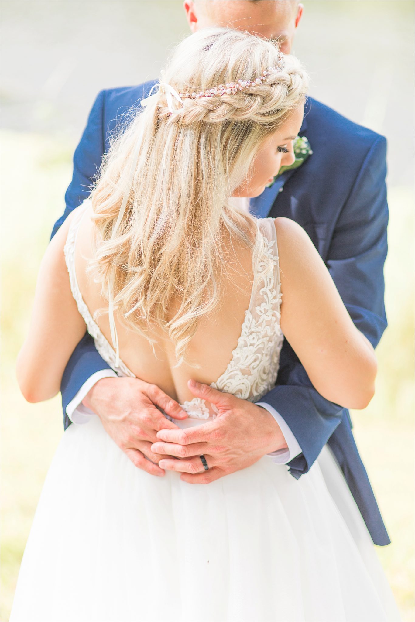 bridal-groom-portraits-photos-blue-suit-bow-tie-first-look-ideas-braided-hair