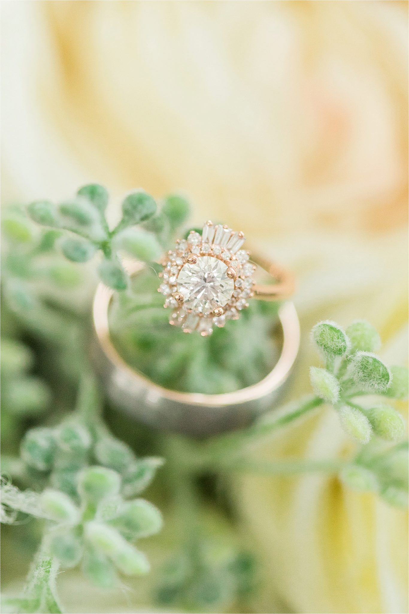 unique-engagement-ring-wedding-band-rose-gold-halo-ornate-oval-thin