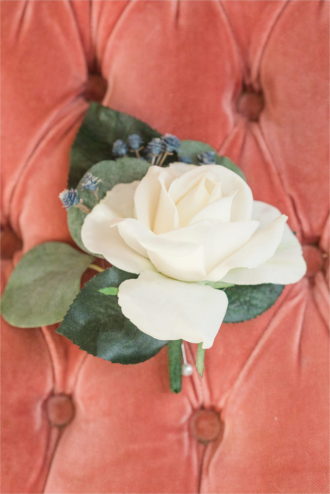 realistic-arificial-flowers-white-rose-corsage-wedding-periwinkle-raspberry-terra cotta