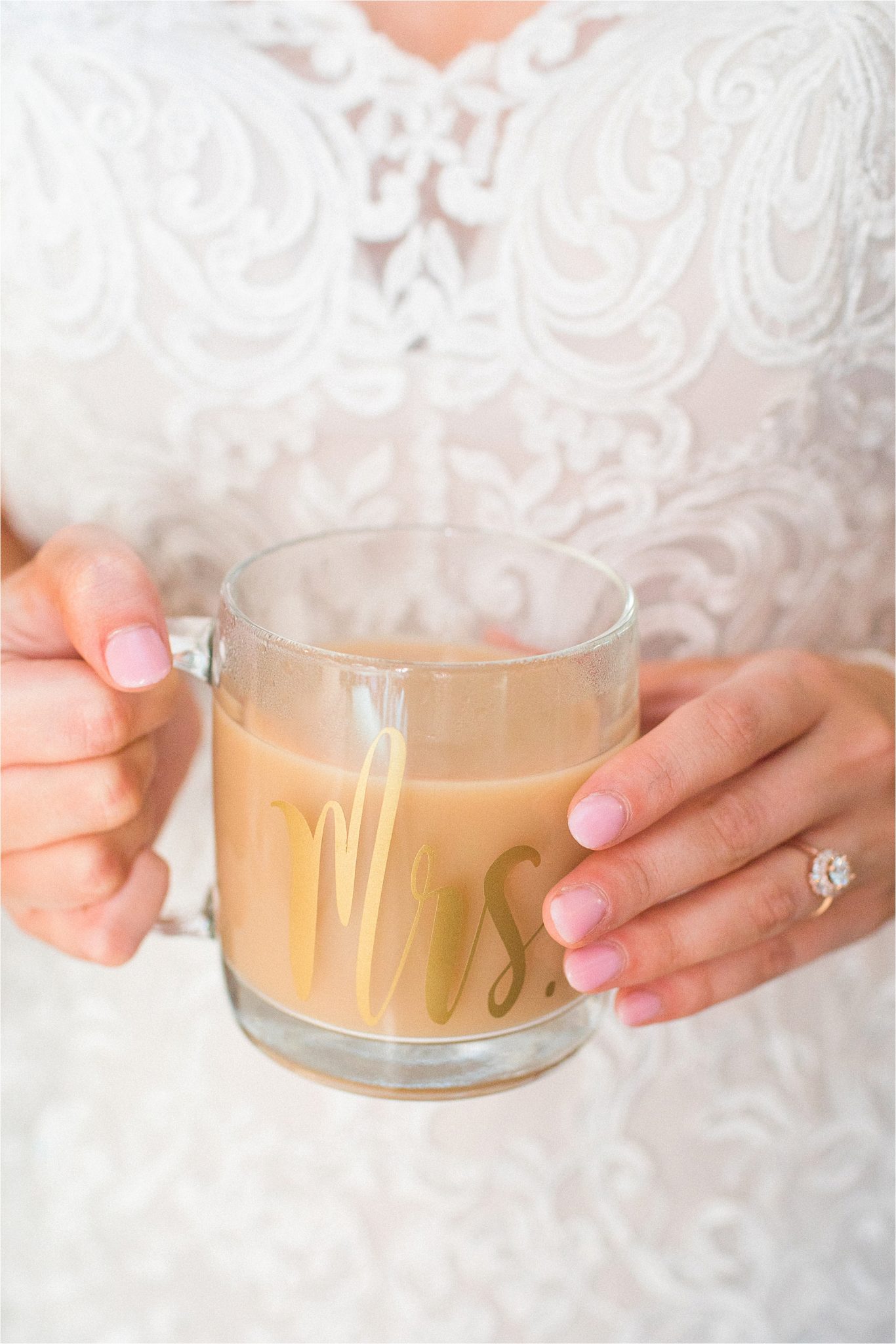 Mrs.-Mug-glass-lace-wedding-dresses-gold-cursive-coffee-reception